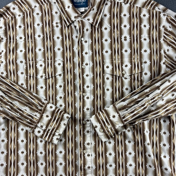 Wrangler Shirt Men's XL Pearl Snap Aztec Checotah Western Cowboy Rodeo Southwest - Picture 7 of 13